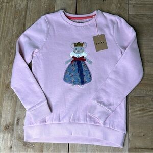 Mini Boden Light Pink Sweatshirt with Mouse Princess Design